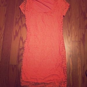 Pink lace mini dress from Forever 21 NWT